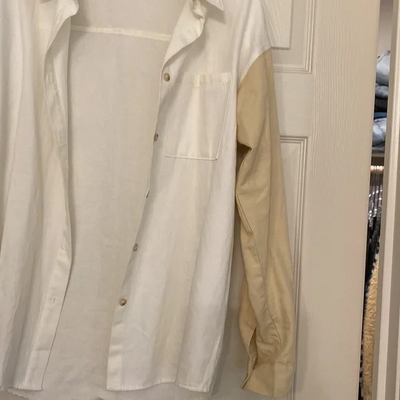 Misslola color blocked button up blouse - Picture 3 of 5